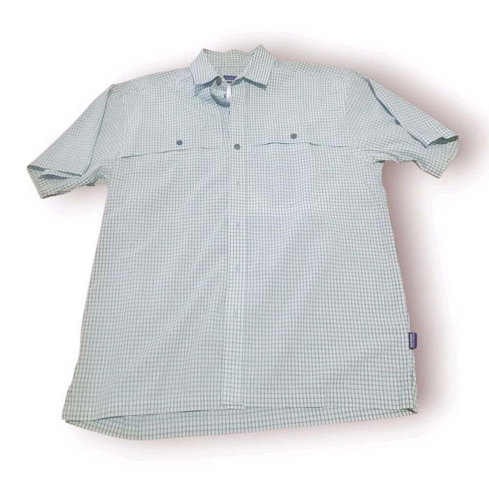Patagonia | Island Hopper |Men's Green Plaid Button Down Fishing Shirt | Size M